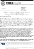 FDIC Announces Settlements With Higher One Inc New Haven Connecticut and the Bancorp Bank Wilmington Delaware for Unfair and Deceptive Practices