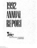 1992 Annual Report of the Resolution Trust Corporation