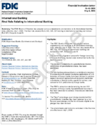 International Banking Final Rule Relating to International Banking