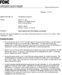 Fourth Quarter 2014 CFO Report to the Board