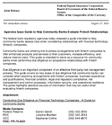 Joint ReleaseAgencies Issue Guide to Help Community Banks Evaluate Fintech Relationships