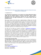 Joint ReleaseSingle Resolution Board and Federal Deposit Insurance Corporation sign Cooperation Arrangement