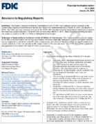 Revisions to Regulatory Reports