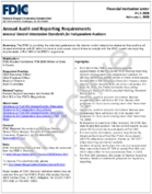 Annual Audit and Reporting Requirements Internal Control Attestation Standards for Independent Auditors