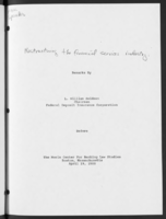 Restructuring the Financial Services Industry FDIC view