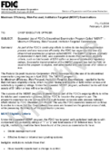 Expanded Use of FDICs Streamlined Examination Program Called MERIT  Maximum Efficiency RiskFocused Institution Targeted Examinations