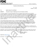 Suspicious Activity Reporting Proposed Changes in Reporting Crimes and Suspicious Activity