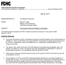 First Quarter 2019 CFO Report to the Board
