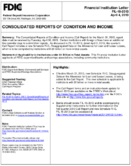 Consolidated Reports of Condition and Income