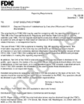 Reporting Requirements Required Reports of Indebtedness by Executive Officers and Principal Shareholders