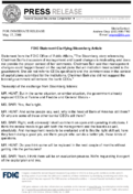 FDIC Statement Clarifying Bloomberg Article