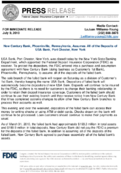 New Century Bank Phoenixville Pennsylvania Assumes All of the Deposits of USA Bank Port Chester New York