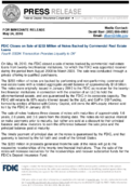FDIC Closes on Sale of 233 Million of Notes Backed by Commercial Real Estate Loans