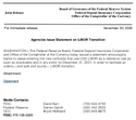 Joint ReleaseAgencies Issue Statement on LIBOR Transition