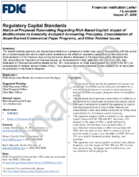 Regulatory Capital Standards  Notice of Proposed Rulemaking Regarding RiskBased Capital Impact of Modifications to Generally Accepted Accounting Principles Consolidation of AssetBacked Commercial Paper Programs and Other Related Issues