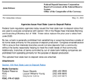 Joint ReleaseAgencies Issue Host State LoantoDeposit Ratios