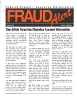 FDIC Fraud Alert Volume 4 Number 4 Spring 1995