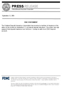 FDIC Statement