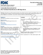 Final Technical Amendments to CRA Regulations