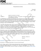 Foreign Banking Activities FDIC Seeks Comments on Proposal to Consolidate and Update Rules for Foreign Banking Activities