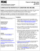Consolidated Reports of Condition and Income