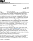 Trust Assets FDIC Announces Pilot Project to Collect Trust Survey Data Via the Internet