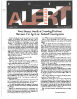 FDIC Fraud Alert Volume 3 Number 1 Summer 1993