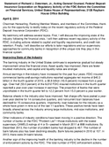 Spring 2014 Regulatory Activity of the FDIC