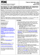 Revisions to the Consolidated Reports of Condition and Income and Other Regulatory Reports