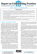 Report on Underwriting Practices  April 1999 to September 1999