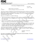 Summary of Deposits Survey for June 30 1996