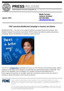 FDIC Launches GetBanked Campaign in Houston and Atlanta