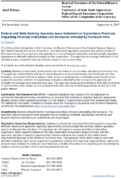Joint ReleaseFederal and State Banking Agencies Issue Statement on Supervisory Practices Regarding Financial Institutions and Borrowers Affected by Hurricane Irma