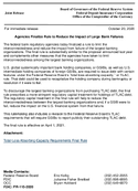 Joint ReleaseAgencies Finalize Rule to Reduce the Impact of Large Bank Failures