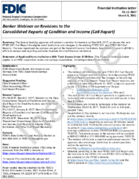 Banker Webinar on Revisions to the Consolidated Reports of Condition and Income Call Report