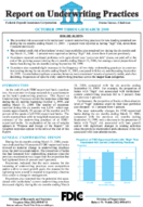 Report on Underwriting Practices  October 1999 to March 2000