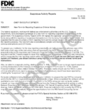 Suspicious Activity Reports New Form for Reporting Suspicious Criminal Activity