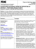 Exceptions for Banks from the Definition of Broker  Proposed Regulation R Request for Comment by the SEC and Federal Reserve