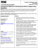 Interagency Statement Clarifying the Role of Supervisory Guidance