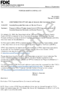 FOREIGN ASSETS CONTROL ACT Specially Designated Nationals and Blocked Persons
