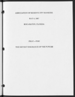 Federal Savings and Loan Insurance Corporation FSLIC  FDIC  The Deposit Insurance of the Future