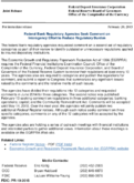 Joint ReleaseFederal Bank Regulatory Agencies Seek Comment on Interagency Effort to Reduce Regulatory Burden