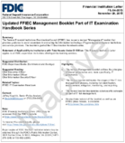 Updated FFIEC Management Booklet Part of IT Examination Handbook Series