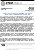 Heartland Bank and Trust Company Bloomington Illinois Assumes All of the Deposits of Bank of Shorewood Shorewood Illinois