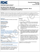 Proposed Rule on Advanced Capital Adequacy FrameworkBasel II Establishment of a RiskBased Capital Floor