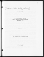 Condition of the Banking Industry in the United States