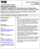 Management Interlocks Interagency Proposed Rule on Thresholds Increase for Major Assets Prohibition of the Depository Institution Management Interlocks Act Rules