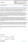 Joint ReleaseFederal Banking Agencies Propose Extension of Certain Capital Rule Transitions