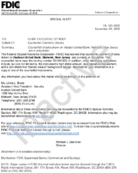 Special Alert Counterfeit Cashiers Checks