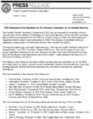 FDIC Announces New Members for the Advisory Committee on Community Banking